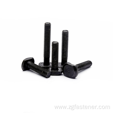 Black oxide Carbon steel T bolt Hammer head t-bolt zinc plated T type hammerhead bolt